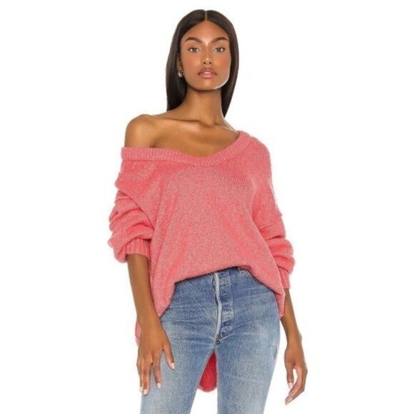 Free People Brookside Coral Sweater Size S - Picture 3 of 7